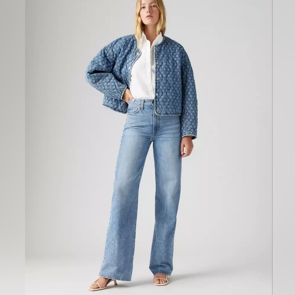 Levi's Light Blue High-Rise Wide Leg Jeans